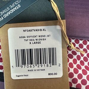 The North Face White Top with Maroon Polka Dot Panel